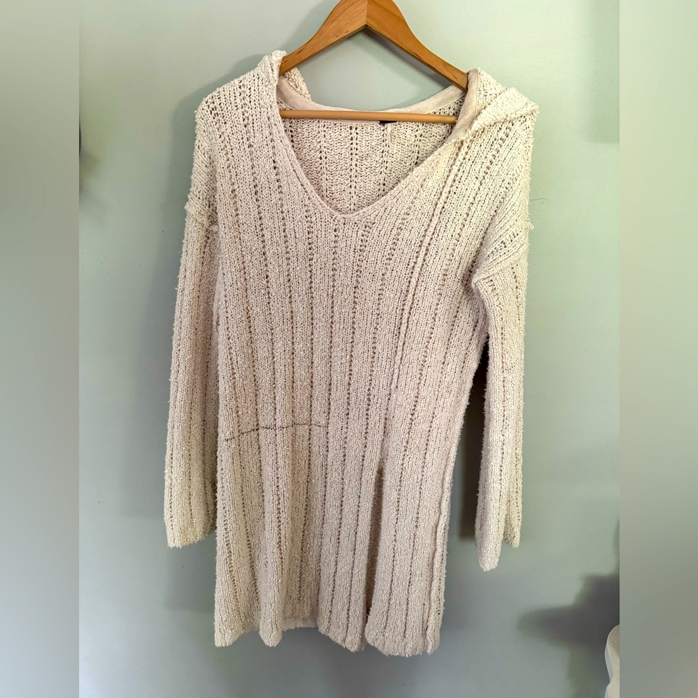 Free People Hooded Knit Coverup